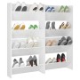 Wand-Schuhregale, 4 Stück, weiß glänzendes Sperrholz, 60x18x60cm. von vidaXL, Schuhregale und Schuhorganisatoren - Ref: Foro2...