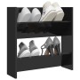 Glänzendes schwarzes Wandschuhregal aus Sperrholz, 60 x 18 x 60 cm von vidaXL, Schuhregale und Schuhorganisatoren - Ref: Foro...