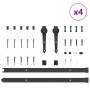 Kit de herrajes para puertas correderas acero negro 305 cm
