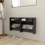 Wall shoe racks 2 pcs glossy black plywood 60x18x60 cm by vidaXL, Shoe racks and shoe organizers - Ref: Foro24-806736, Price:...