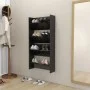 Wall shoe racks 2 pcs glossy black plywood 60x18x60 cm by vidaXL, Shoe racks and shoe organizers - Ref: Foro24-806736, Price:...