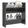 Glänzendes graues Wandschuhregal aus Sperrholz, 60 x 18 x 60 cm von vidaXL, Schuhregale und Schuhorganisatoren - Ref: Foro24-...
