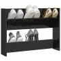 Zapatero de pared madera contrachapada negro brillo 80x18x60 cm de vidaXL, Zapateros y organizadores de calzado - Ref: Foro24...