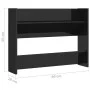 Zapatero de pared madera contrachapada negro brillo 80x18x60 cm de vidaXL, Zapateros y organizadores de calzado - Ref: Foro24...