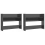 Wall-mounted shoe racks 2 units plywood glossy gray 80x18x60 cm by vidaXL, Shoe racks and shoe organizers - Ref: Foro24-80675...