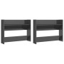 Wand-Schuhregale 2 Stk. Sperrholz glänzend grau 80x18x60 cm von vidaXL, Schuhregale und Schuhorganisatoren - Ref: Foro24-8067...