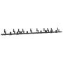 Kit de herrajes para puertas correderas acero negro 305 cm