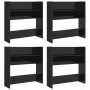 Zapateros de pared 4 uds contrachapada negro brillo 60x18x60 cm de vidaXL, Zapateros y organizadores de calzado - Ref: Foro24...