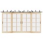Kit de herrajes para puertas correderas acero negro 427 cm