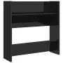 Zapateros de pared 4 uds contrachapada negro brillo 60x18x60 cm de vidaXL, Zapateros y organizadores de calzado - Ref: Foro24...