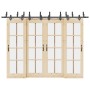 Kit de herrajes para puertas correderas acero negro 305 cm