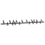 Kit de herrajes para puertas correderas acero negro 305 cm