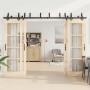 Kit de herrajes para puertas correderas acero negro 305 cm