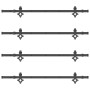 Kit de herrajes para puertas correderas acero negro 305 cm