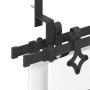 Kit de herrajes para puertas correderas acero negro 305 cm