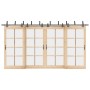 Kit de herrajes para puertas correderas acero negro 427 cm
