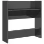 Wall-mounted shoe racks 2 units plywood glossy gray 60x18x60 cm by vidaXL, Shoe racks and shoe organizers - Ref: Foro24-80673...