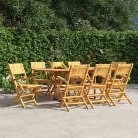 Folding garden chairs 8 pcs solid teak wood 55x61x90 cm by vidaXL, Garden chairs - Ref: Foro24-3155063, Price: 601,33 €, Disc...