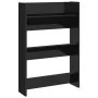 Zapateros de pared 2 uds contrachapada negro brillo 60x18x90 cm de vidaXL, Zapateros y organizadores de calzado - Ref: Foro24...