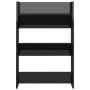 Zapatero de pared madera contrachapada negro brillo 60x18x90 cm de vidaXL, Zapateros y organizadores de calzado - Ref: Foro24...