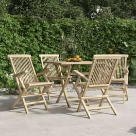 Folding garden chairs 4 pcs solid teak wood 56x61x89 cm by vidaXL, Garden chairs - Ref: Foro24-3155070, Price: 349,91 €, Disc...