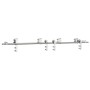 Kit de herrajes para puerta corredera 200 cm acero plateado