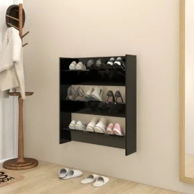 Wand Zapatero Sperrholz schwarz 80x18x90 cm von vidaXL, Schuhregale und Schuhorganisatoren - Ref: Foro24-806779, Preis: 35,55...