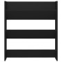 Wall-mounted black plywood shoe rack 80x18x90 cm by vidaXL, Shoe racks and shoe organizers - Ref: Foro24-806779, Price: 36,01...