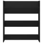 Zapatero de pared madera contrachapada negro 80x18x90 cm de vidaXL, Zapateros y organizadores de calzado - Ref: Foro24-806779...