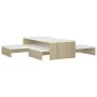 Stapelbare Couchtische in Weiß und Sonoma-Eiche, 100 x 100 x 26,5 cm von vidaXL, Couchtisch - Ref: Foro24-806800, Preis: 41,0...