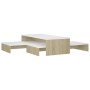 Stapelbare Couchtische in Weiß und Sonoma-Eiche, 100 x 100 x 26,5 cm von vidaXL, Couchtisch - Ref: Foro24-806800, Preis: 41,0...