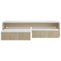 Stackable white and Sonoma oak coffee tables 100x100x26.5 cm by vidaXL, Coffee table - Ref: Foro24-806800, Price: 41,01 €, Di...