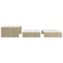 Stapelbare Couchtische in Weiß und Sonoma-Eiche, 100 x 100 x 26,5 cm von vidaXL, Couchtisch - Ref: Foro24-806800, Preis: 41,0...