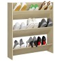 Sonoma oak plywood wall shoe rack 80x18x90 cm by vidaXL, Shoe racks and shoe organizers - Ref: Foro24-806783, Price: 40,09 €,...