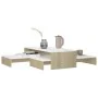 Stapelbare Couchtische in Weiß und Sonoma-Eiche, 100 x 100 x 26,5 cm von vidaXL, Couchtisch - Ref: Foro24-806800, Preis: 41,0...