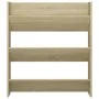 Zapatero de pared madera contrachapada roble Sonoma 80x18x90 cm de vidaXL, Zapateros y organizadores de calzado - Ref: Foro24...