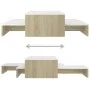 Stapelbare Couchtische in Weiß und Sonoma-Eiche, 100 x 100 x 26,5 cm von vidaXL, Couchtisch - Ref: Foro24-806800, Preis: 41,0...