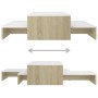 Stapelbare Couchtische in Weiß und Sonoma-Eiche, 100 x 100 x 26,5 cm von vidaXL, Couchtisch - Ref: Foro24-806800, Preis: 41,0...