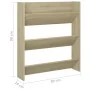 Zapatero de pared madera contrachapada roble Sonoma 80x18x90 cm de vidaXL, Zapateros y organizadores de calzado - Ref: Foro24...