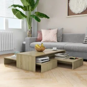 Stapelbarer Couchtisch Sperrholz Sonoma Eiche 100x100x26,5 cm von vidaXL, Couchtisch - Ref: Foro24-806798, Preis: 49,28 €, Ra...