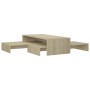 Mesa centro apilable contrachapada roble Sonoma 100x100x26,5 cm de vidaXL, Mesas de centro - Ref: Foro24-806798, Precio: 49,7...