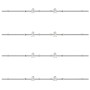 Kit de herrajes para puerta corredera 400 cm acero plateado