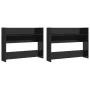 Zapateros de pared 2 uds contrachapada negro brillo 80x18x60 cm de vidaXL, Zapateros y organizadores de calzado - Ref: Foro24...
