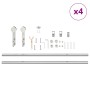 Kit de herrajes para puerta corredera 366 cm acero plateado