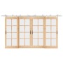Kit de herrajes para puerta corredera 400 cm acero plateado