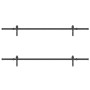 Kit de herrajes para puertas correderas acero negro 427 cm