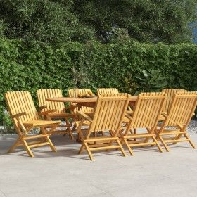 Sillas de jardín plegables 8 uds madera maciza teca 61x67x90 cm de vidaXL, Sillas de jardín - Ref: Foro24-3155057, Precio: 65...