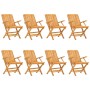 Klappbare Gartenstühle 8 Stk. Massivholz Teak 61x67x90 cm von vidaXL, Gartenstühle - Ref: Foro24-3155057, Preis: 653,85 €, Ra...