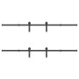 Kit de herrajes para puertas correderas acero negro 427 cm
