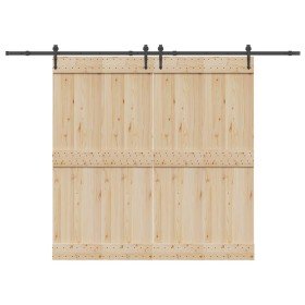 Kit de herrajes para puertas correderas acero negro 305 cm